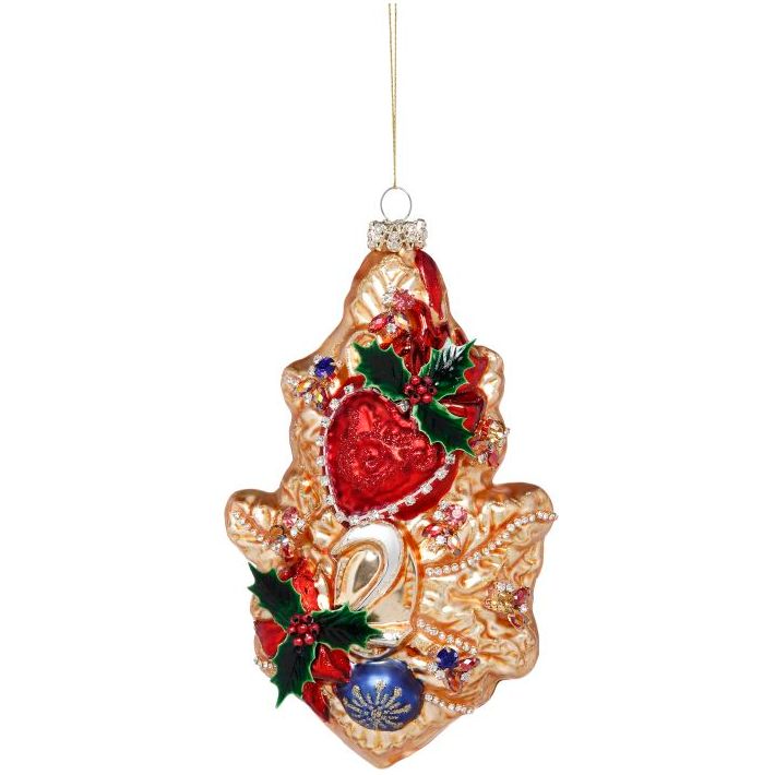 2 Turtle Doves Jewelled Orn 8"