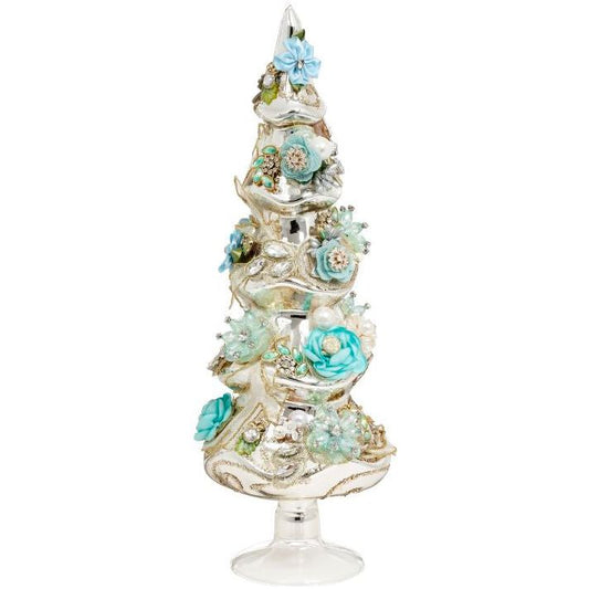 Jeweled Tree, Blue, Sm14"