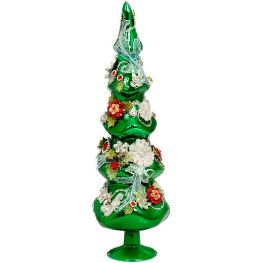 Jeweled Tree, Green, Lg17"