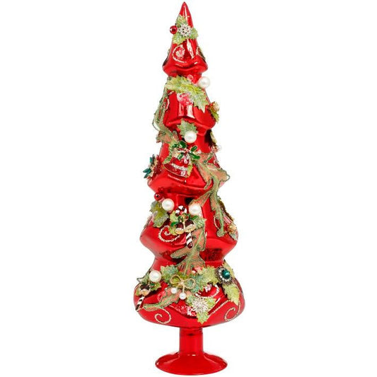 Jeweled Tree, Red, Lg17"