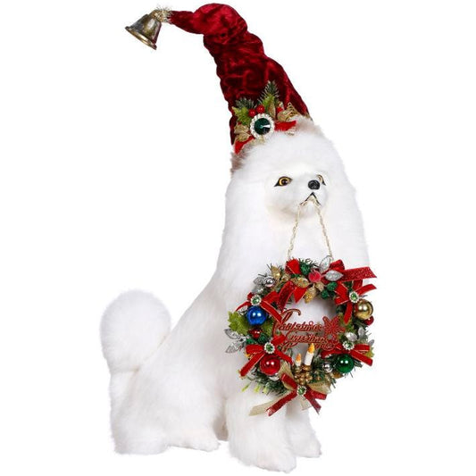 Merry Christmas Sitting Dog 13"