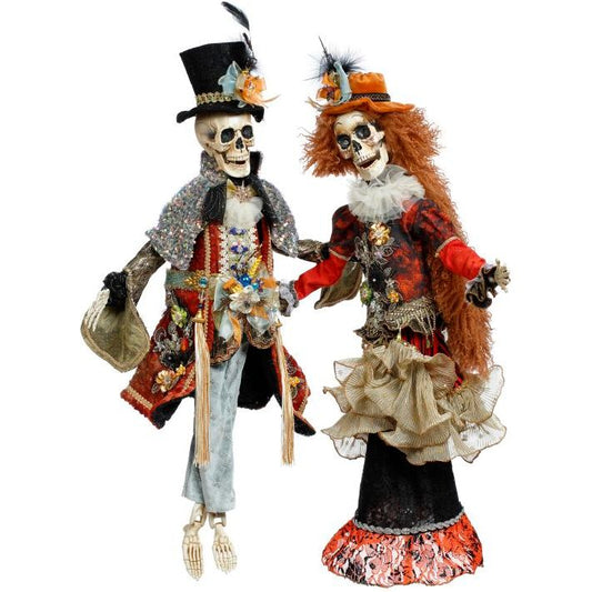 Mr and Mrs Gothic Skeleton LG 31" Set Of 2