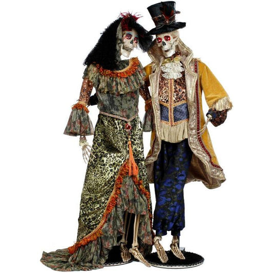 Mr and Mrs Bohemian Skeleton 62-67" Set Of 2