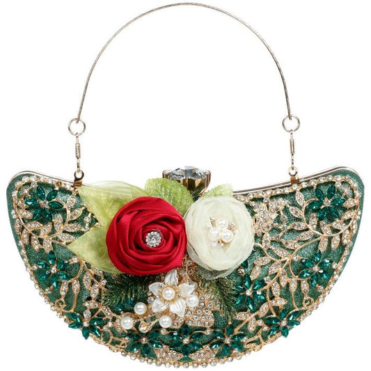 Gold Bag, Halfmoon Purse - 8" x 4.5"