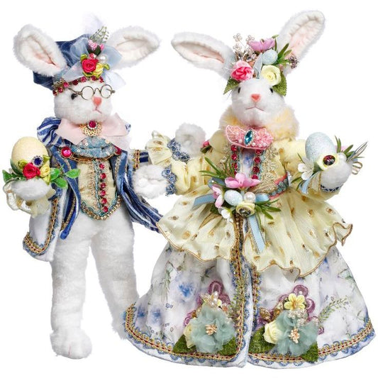 Mr & Mrs Cottontail Rabbit, Sm 12–13" Set/2