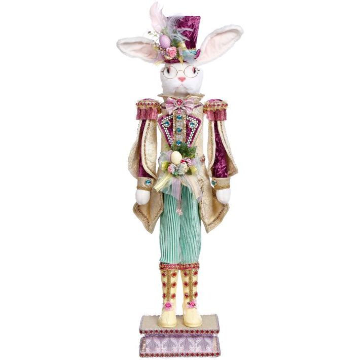 Rabbit Nutcracker Green, Med 36"