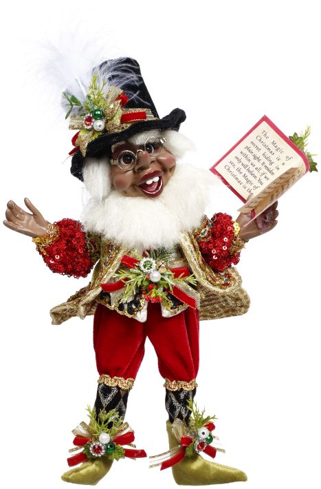 African American Cmas Carol Elf, S 12.5"