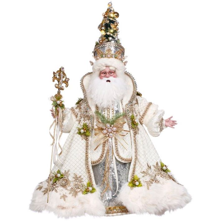 White Christmas Santa 30"