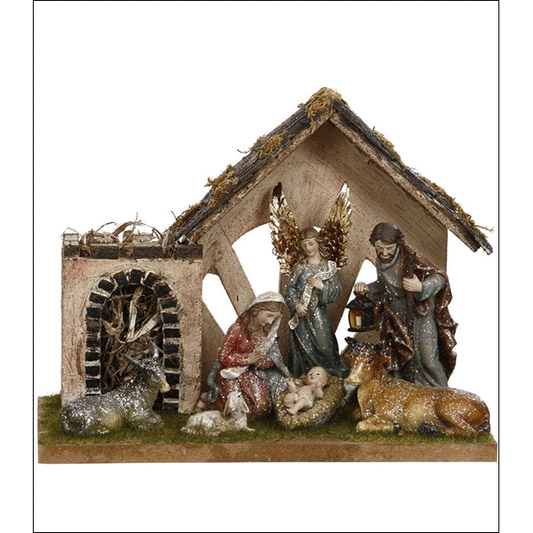 Nativity with Angel 10"