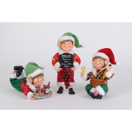 3 Piece Wine Elves 10"