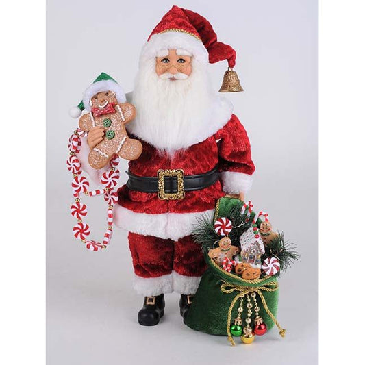 Peppermint & Goodies Santa 16"