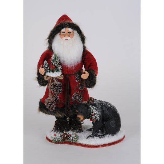 Woodland Bear Santa 17"