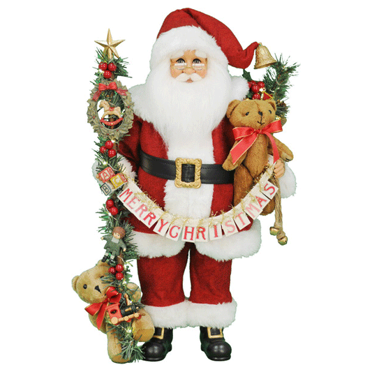Lt. Musical Christmas Santa 18"