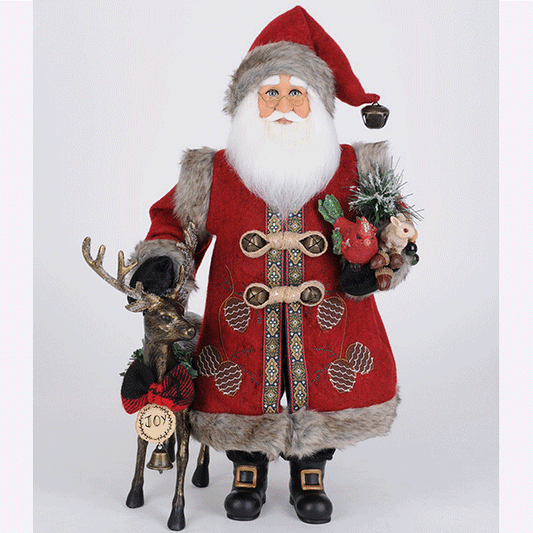Reindeer Joy Santa 19"