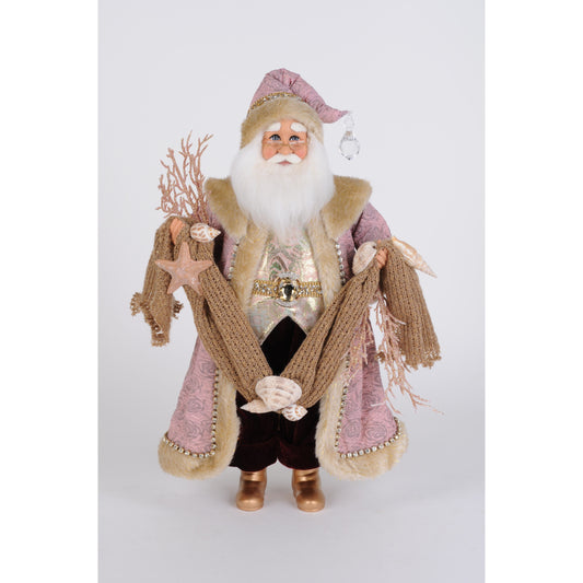 Rose Gold Coastal Santa 19"