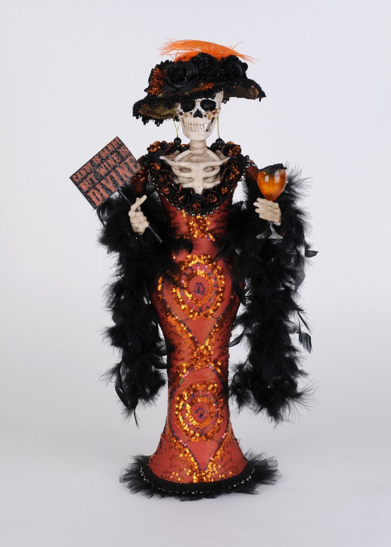 Wine Devine Lady Skeleton 23"
