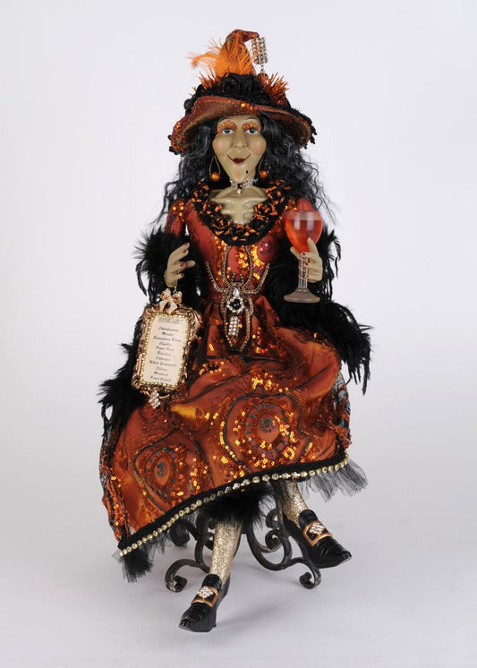 Wine Elegance Sitting Witch 26"