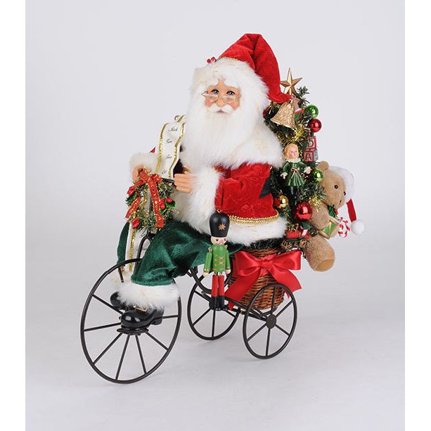 Ltd Biking Thru Christmas Santa 17"
