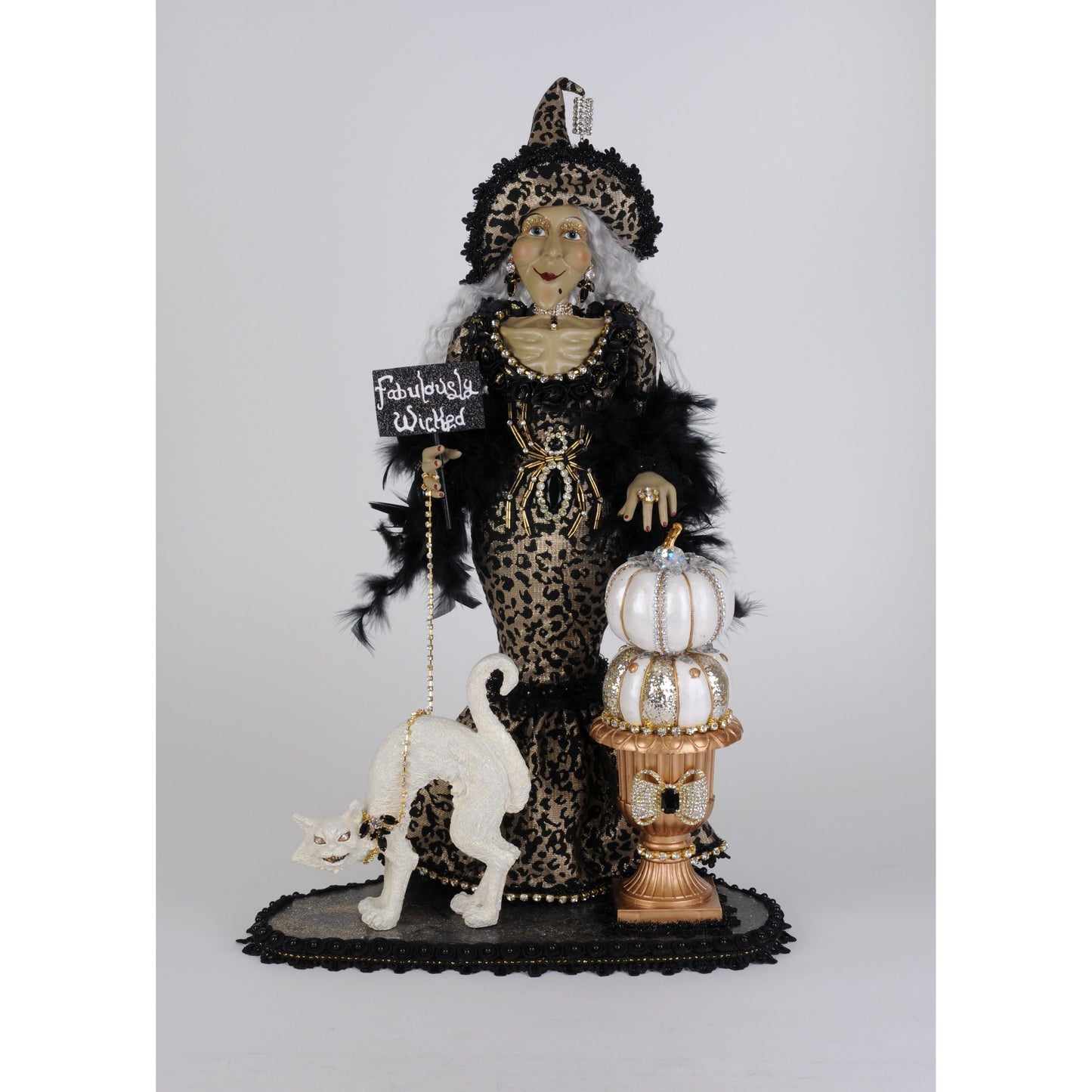 Lighted Fabulously Wicked Leopard Witch 23"