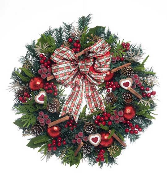 Seasoned Greetings Wreath 24"