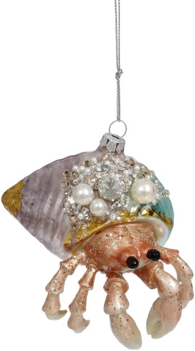 Hermit Crab Ornament 4"