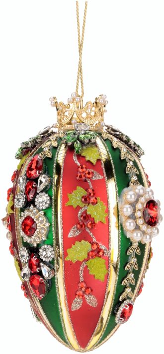 Faberge Egg Red/Grn Ornament