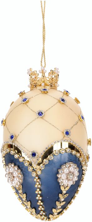 Faberge Egg Blu/Ivo  Ornament