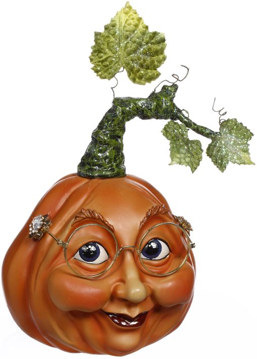 Pumpkin Head Decor 6.5"