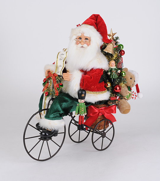 Ltd Biking Thru Christmas Santa 17"