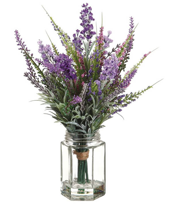 Lavender/Glass Vase 12"