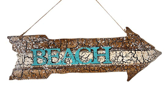 Beach Sign Ornament 16"