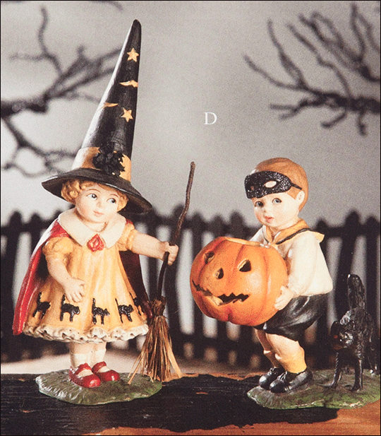 Little Trick or Treaters set of 2 7.5"