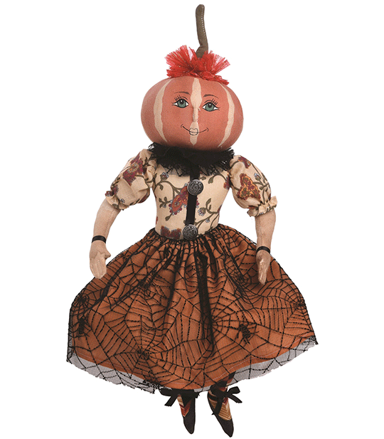 Penelope  Pumpkin Head Girl 18"