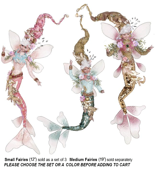 Mermaid Fairies 12" set of 3