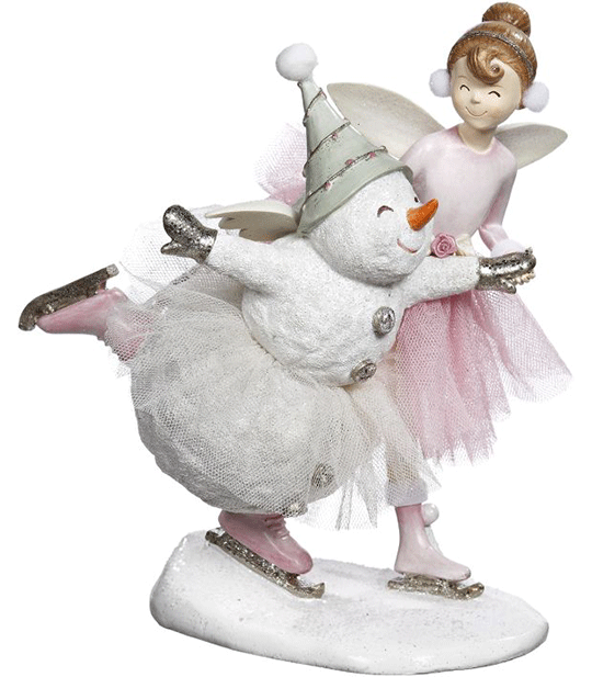 Fairy & Snowman Skating 9"