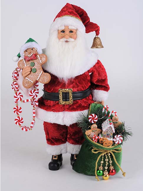 Peppermint & Goodies Santa 16"