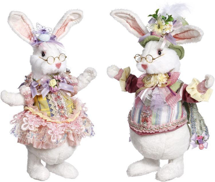 M&M Fluffy Rabbit 16" set of 2
